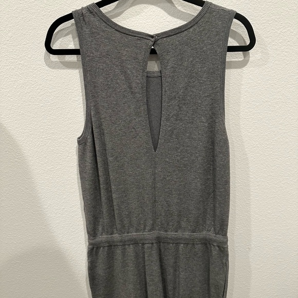 🎉HP🎉The Group Babaton Gray Shange Knit Sleeveless Jumpsuit with Drawstring Waist - Picture 6 of 9